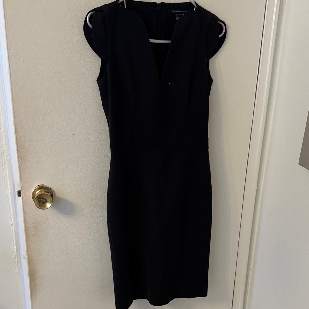 French Connection Black Midi Dress